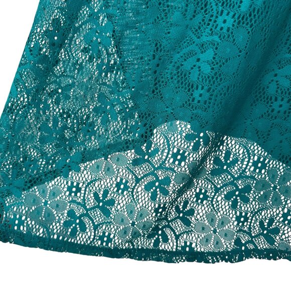 No Boundaries Womens Butterfly Lace Racerback Tank Top XL/XG 15-17 Teal Color - Picture 8 of 11